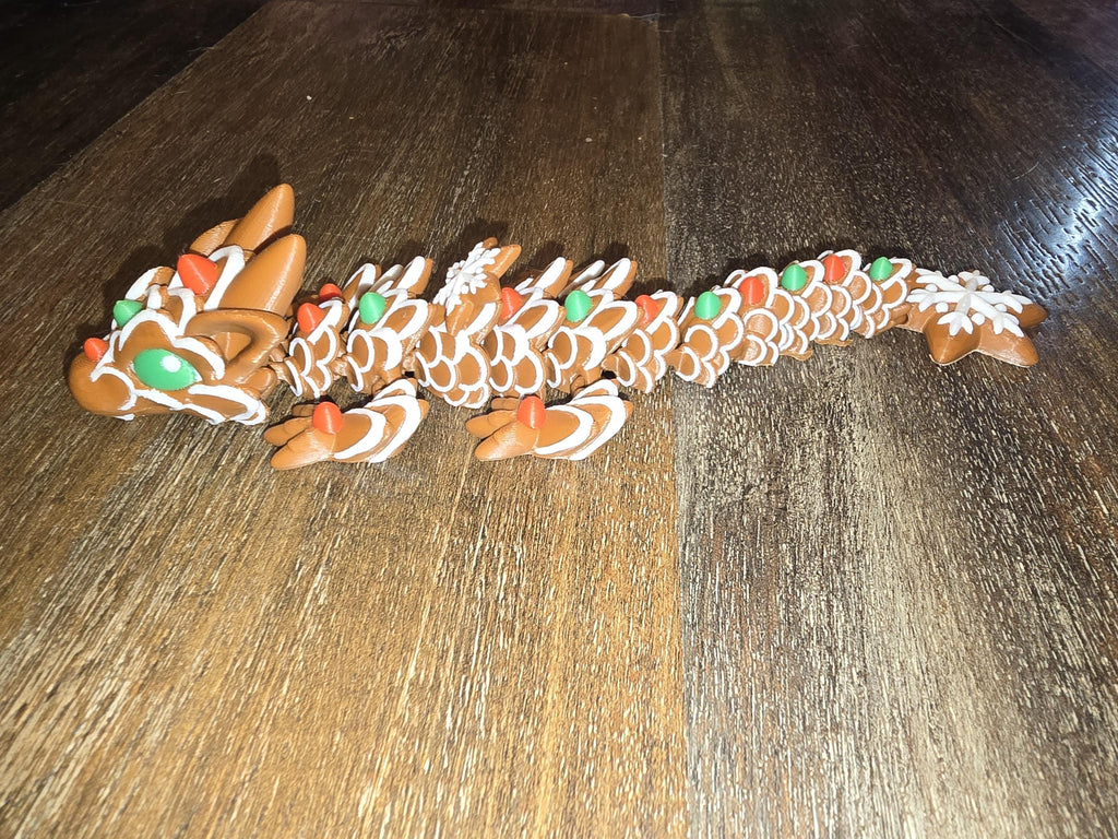 Gingerbread posable dragons