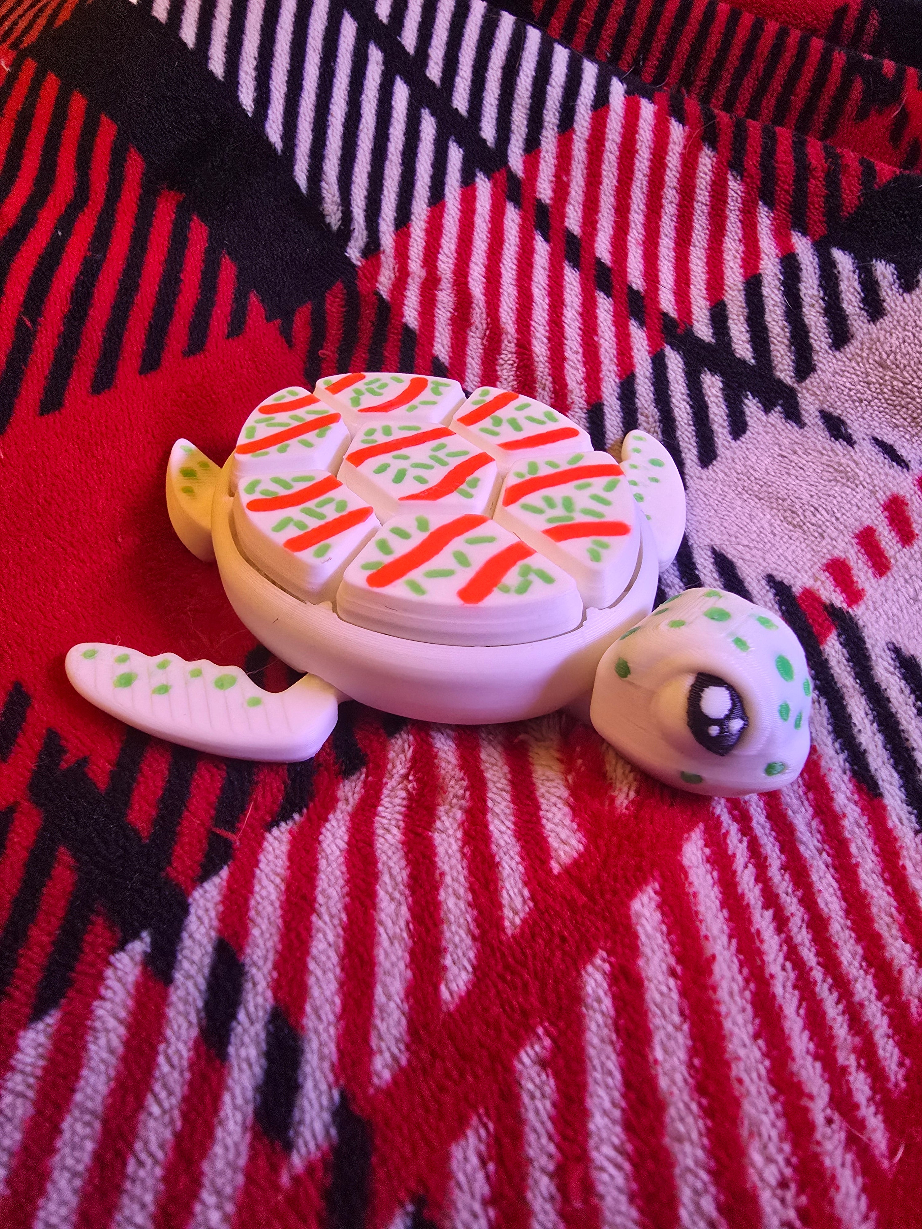 Christmas Cake Turtle Fidget Clicker