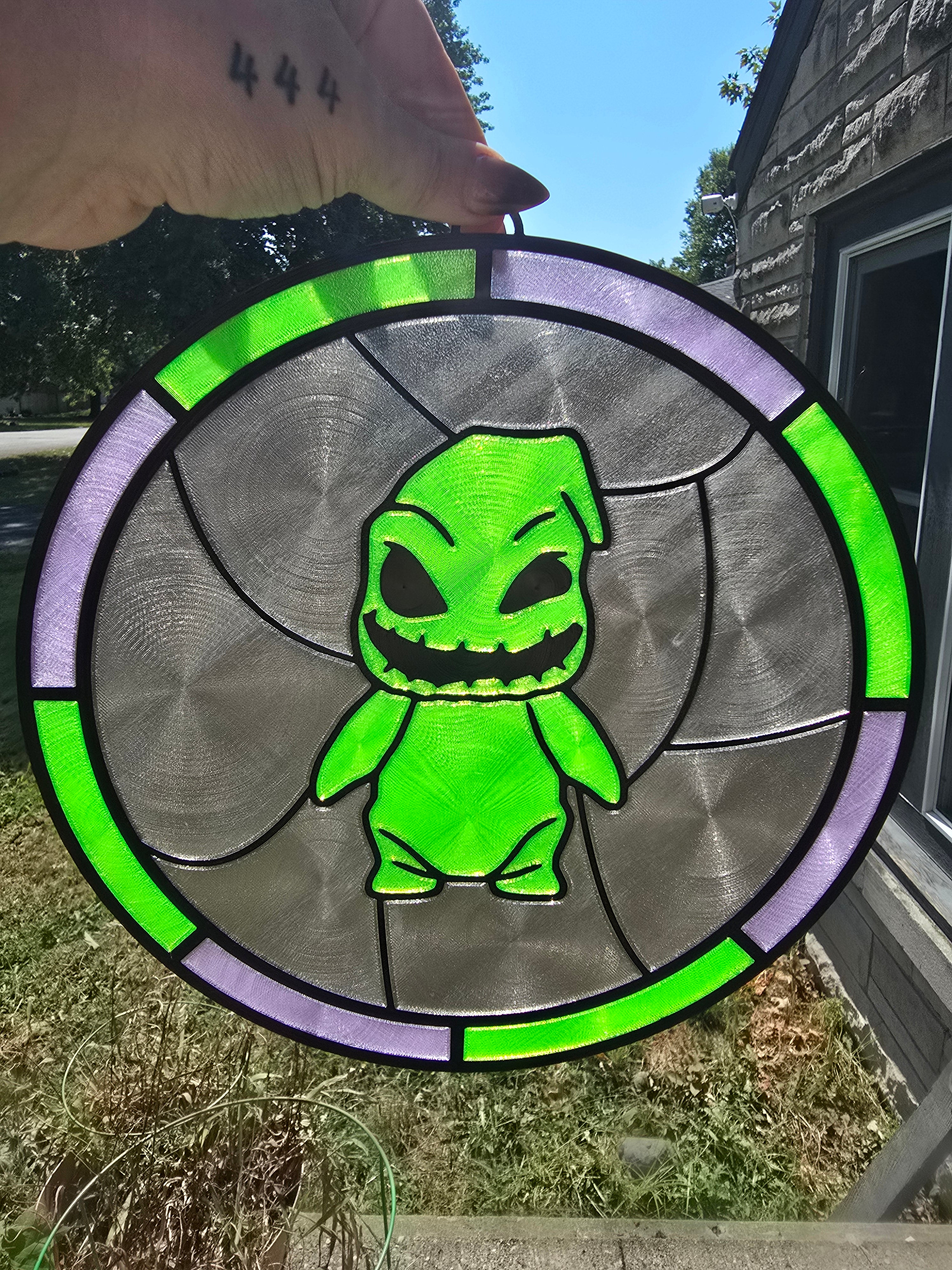 Ooogie Boogie Stained Glass Window Hang