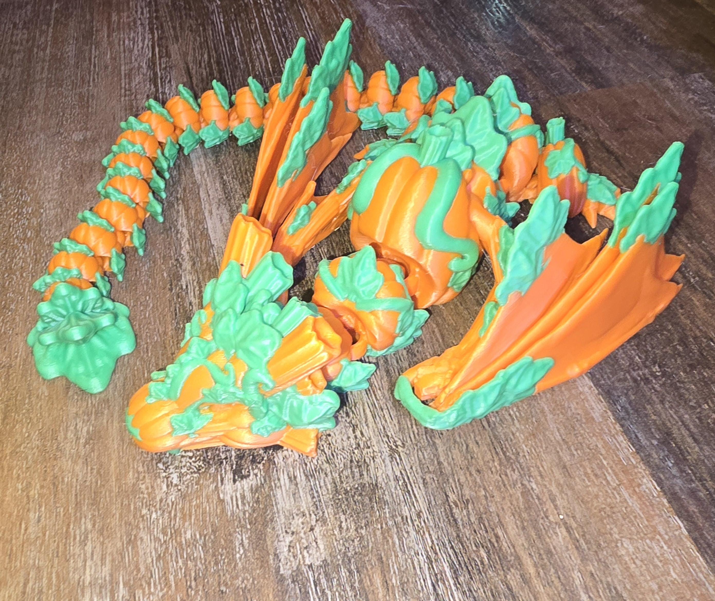 Pumpkin posable dragon