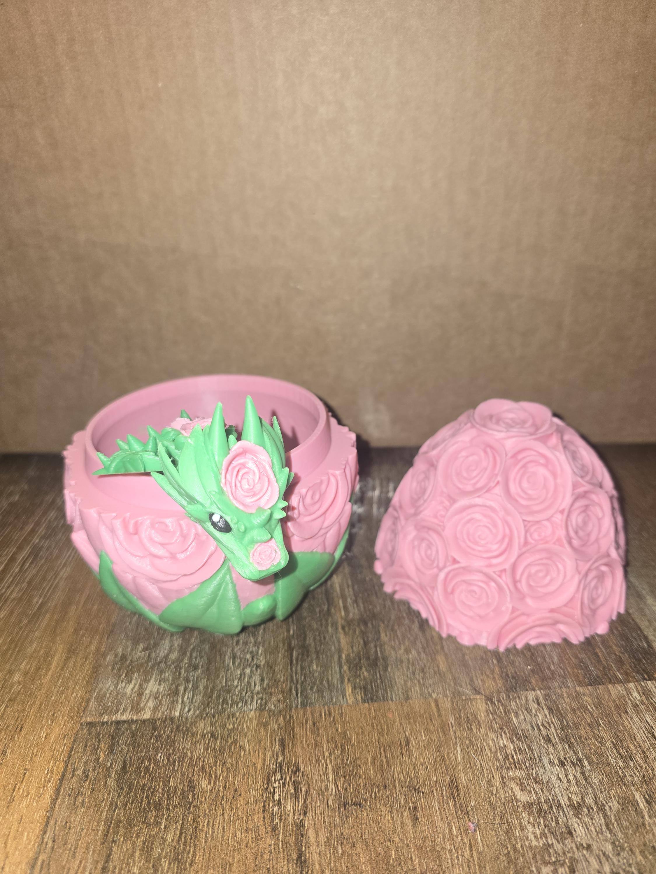 Rose posable dragon with egg