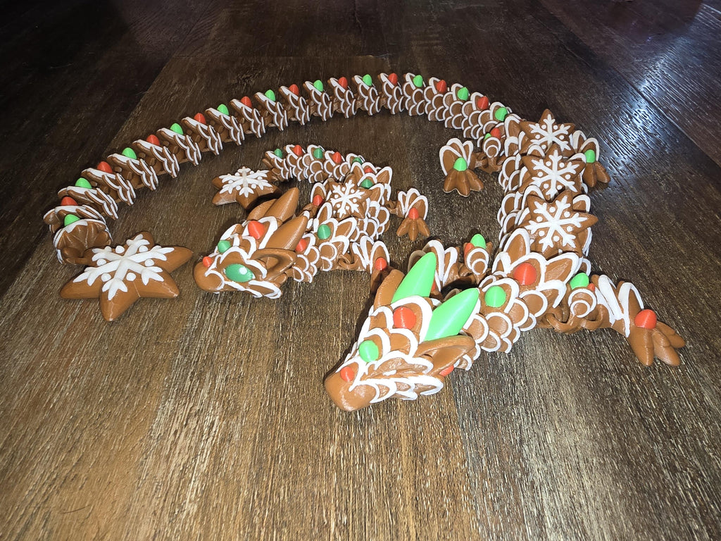 Gingerbread posable dragons
