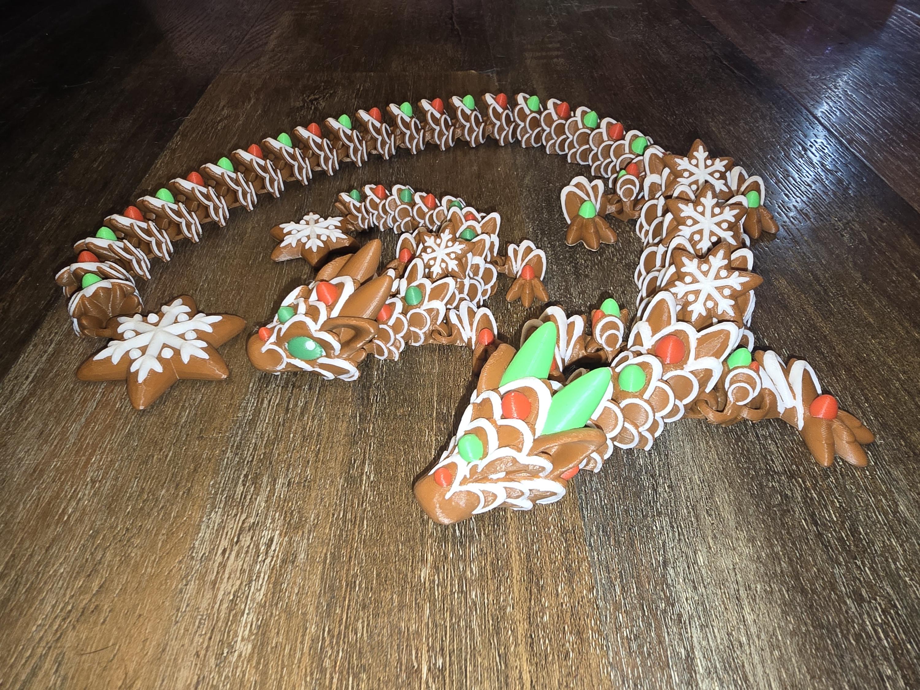 Gingerbread posable dragons