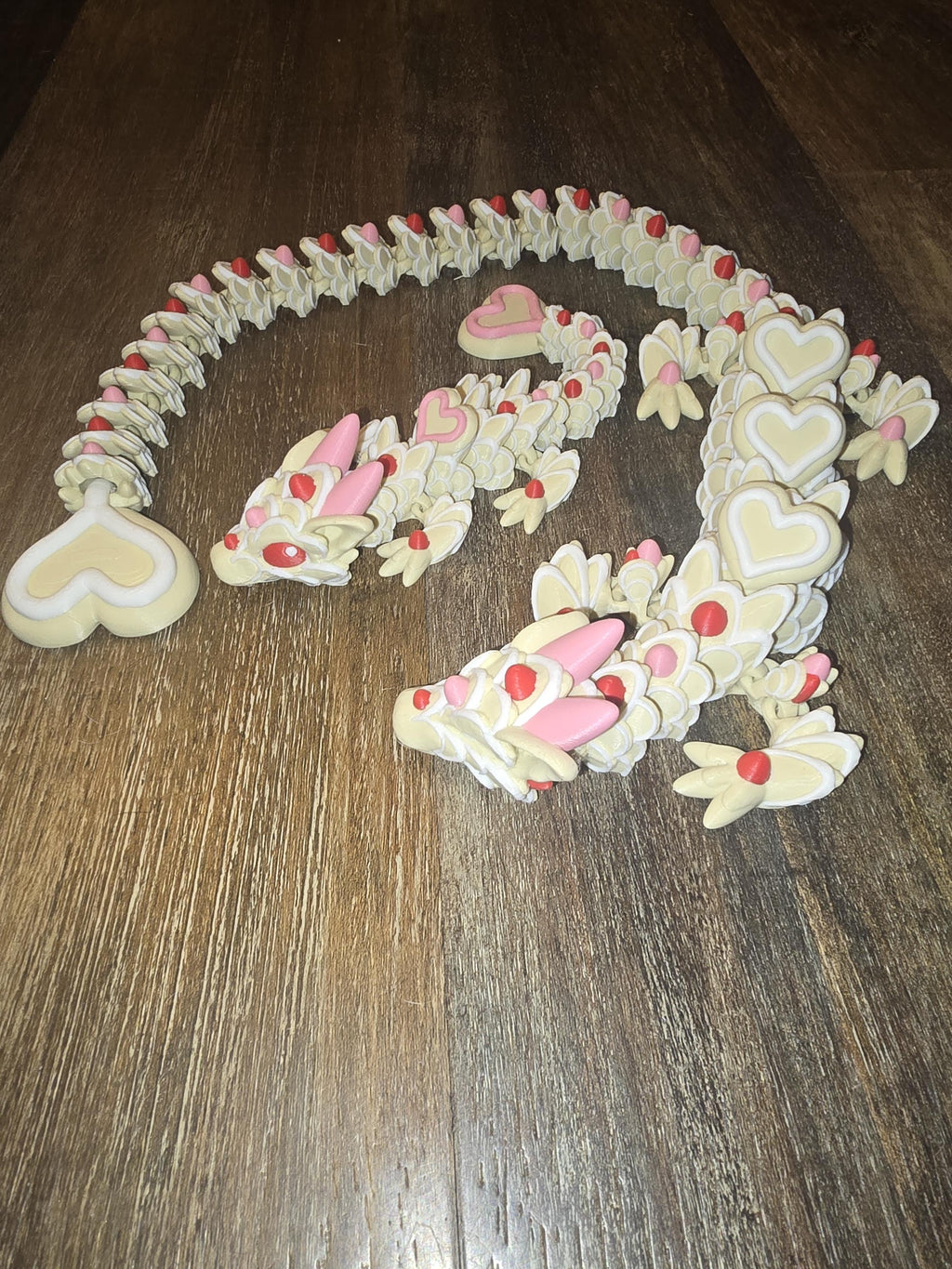 Heart Cookie posable dragon