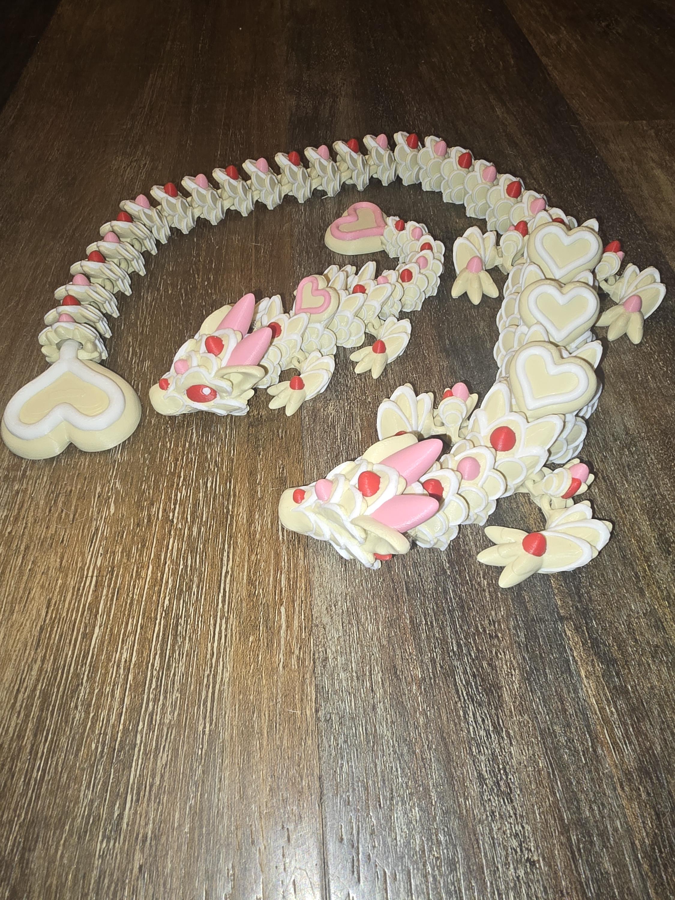 Heart Cookie posable dragon