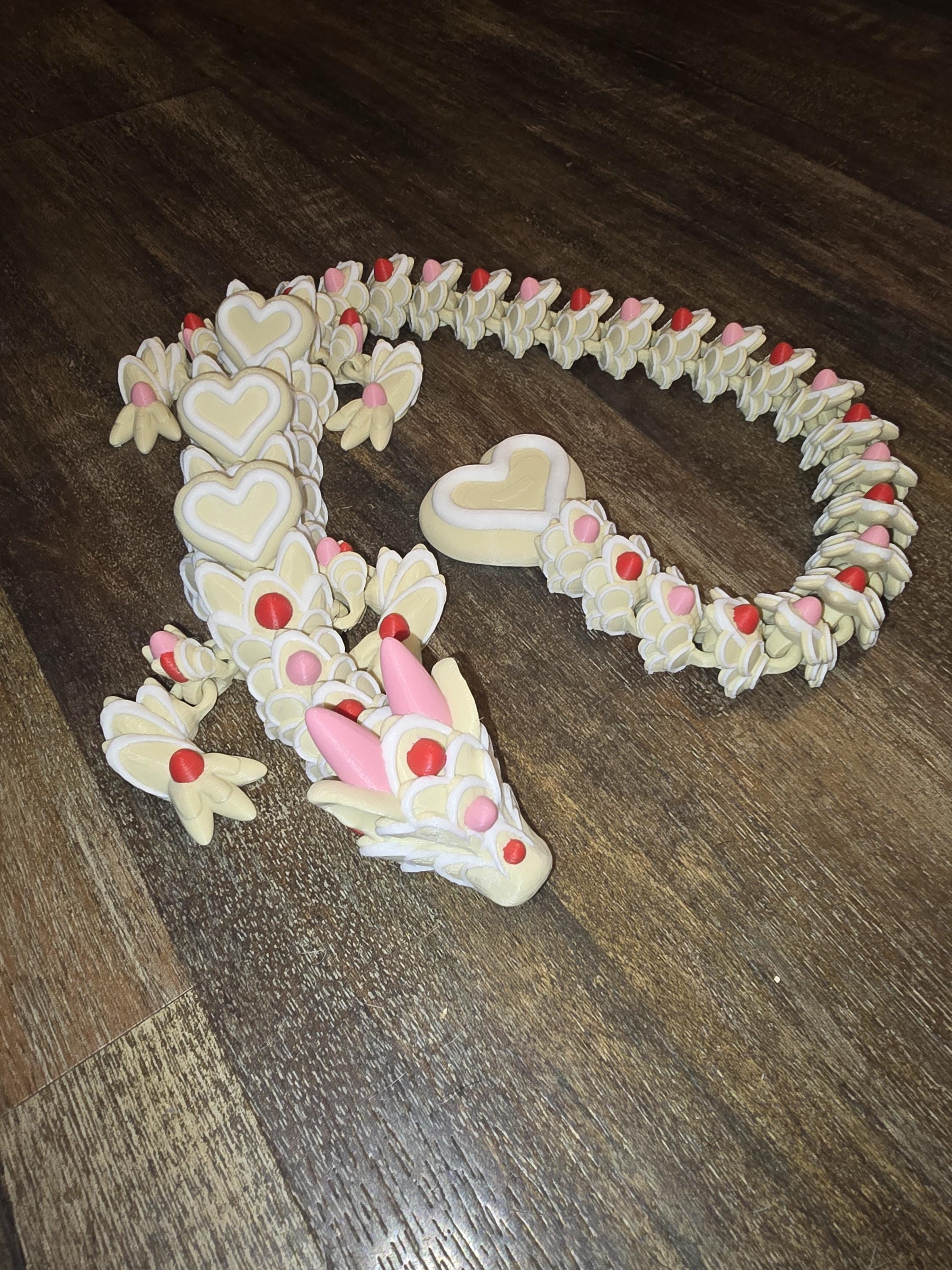 Heart Cookie posable dragon